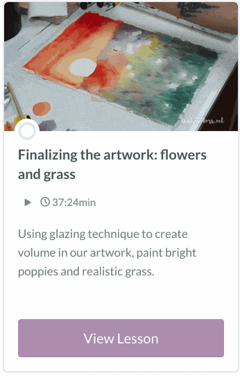 Watercolor Field Of Flowers Lesson 04