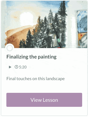 Watercolor Winter Forest Lesson 08