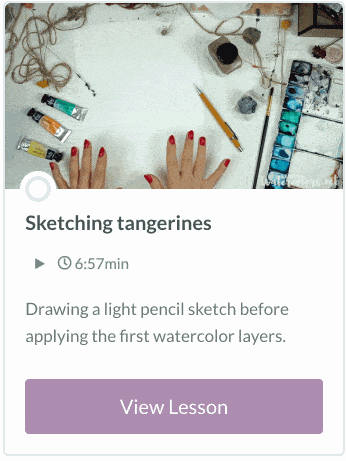 Watercolor Yummy Tangerines Lesson 02