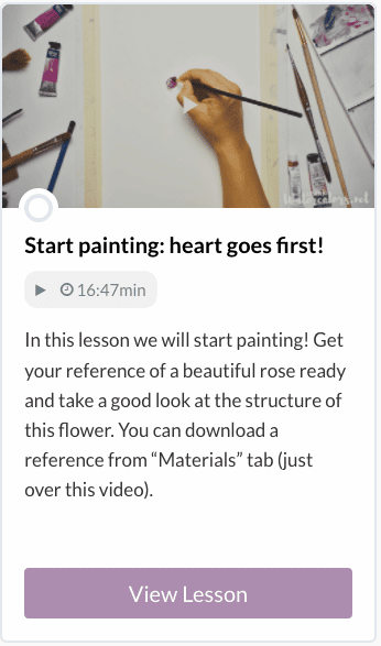 Lesson 2 Paint a Rose