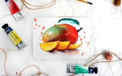 Paint a Watercolor Mango