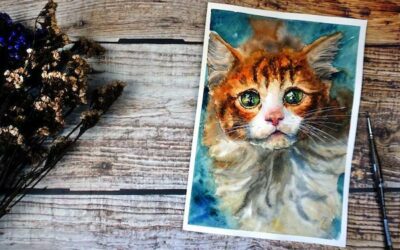Watercolor Cute & Realistic Cat Step by Step