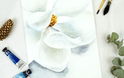 Watercolor White flower secrets