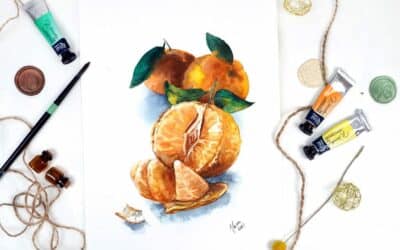Paint Watercolor Yummy Tangerines