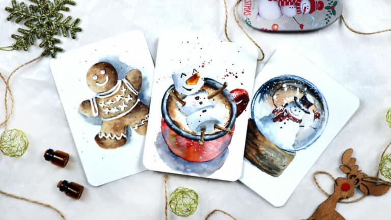 [28] Watercolor Postcards: Christmas Series - Christmas,  Watercolor