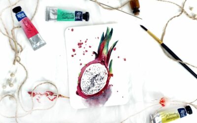 Paint a Watercolor Dragon Fruit