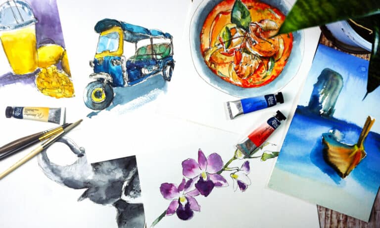 [7] Watercolor Sketch and Travel in Thailand - Thailand Watercolor